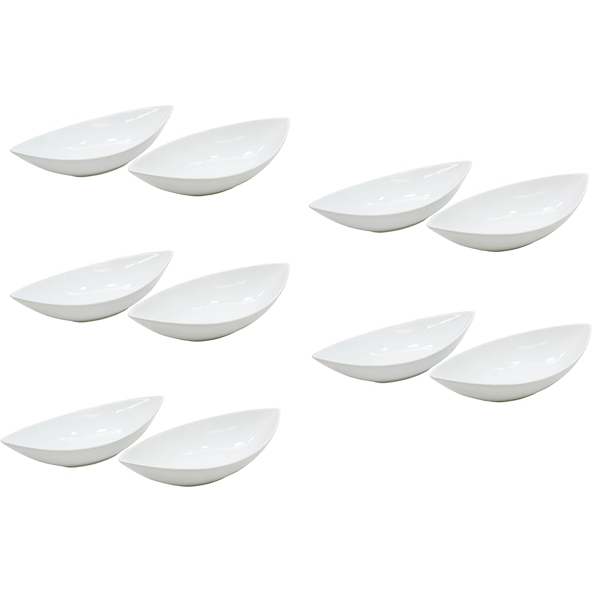 Castle Enterprise [Commercial use set] New Western food restaurant's durable plate series, oval curry plate, set of 10