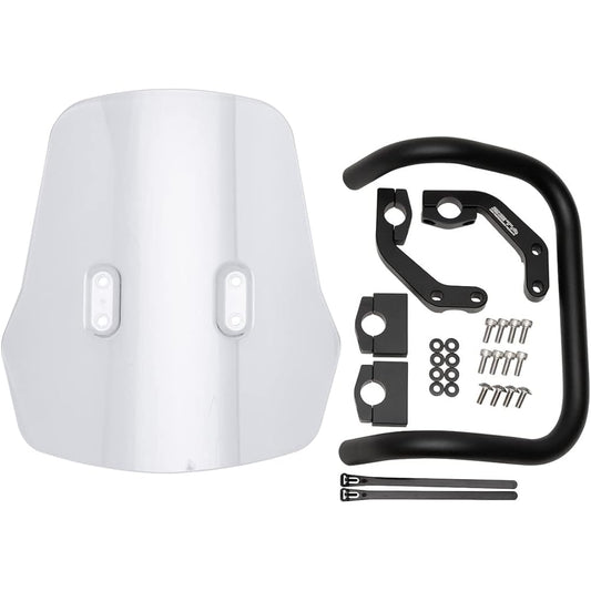 ZETA RACING Adventure Windshield CRF250L/M '12-20, CRF250L/(S)(MD47)'21-23 Light smoke Screen can be flipped up and down Mobile device installation Mount bar standard equipment Angle height stepless adjustment Long touring Windshield Dirtfreak ZE70-1001