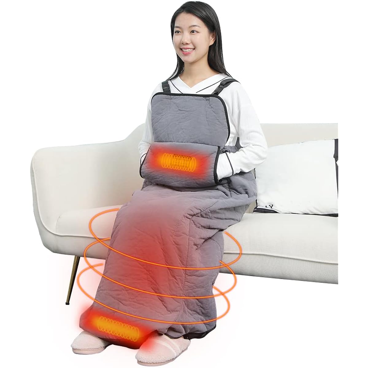 Warm foot heater PSE certified 35°C to 60°C 0.5 to 8 hours fixed time 10 seconds fast heating Hot heater Leg warmer Foot warmer Leg warmer Electric lap blanket Warm goods You can walk while wearing them Overheating protection Washing with water Overheati