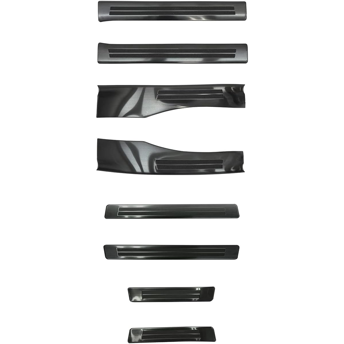 Samurai Produce Toyota Corolla Cross Side Step Inside & Outside Scuff Plate Front Rear Set 8P Black Hairline