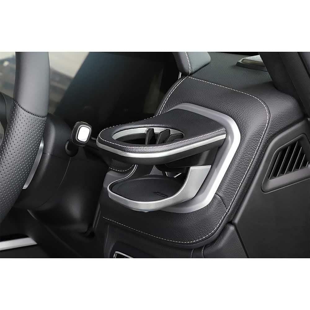 AZUTO Cup Holder Right and Left Side Bundle for Mercedes-Benz G Class W463 (Gray Stitch) MHG032