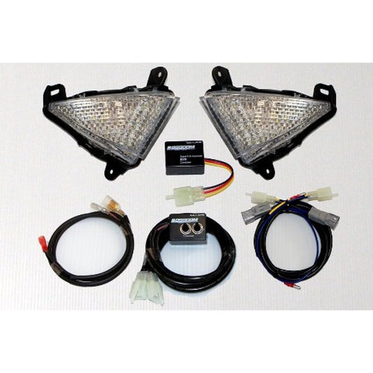 BOSSCOM LED turn signal with built-in daylight function clear lens/position white for front 1400GTR [CONCOURSE14] 1400GTR-01WH