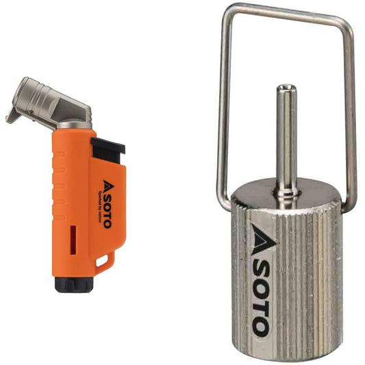 SOTO Micro Torch ACTIVE Orange ST-486RG & Filling Adapter Fill Adapter SOD-450 [Set Purchase]