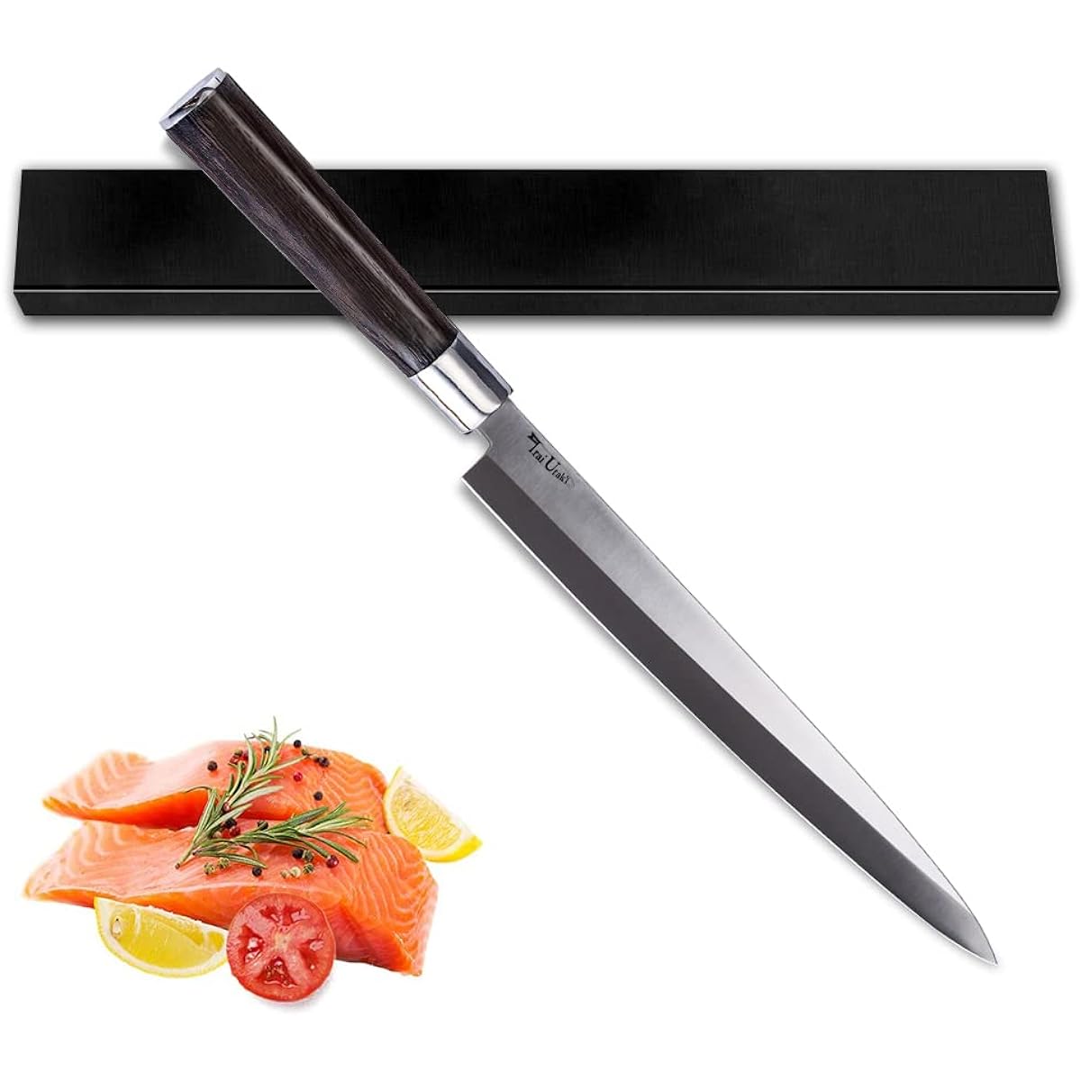 Irai Utaki Sashimi Knife, Yanagiba Knife, 240mm, Single Edge, Made of German 4166 Steel, Natural Wood Handle that Fits in Your Hand, Home Use, Fish Knife (240mm Yanagiba Knife)