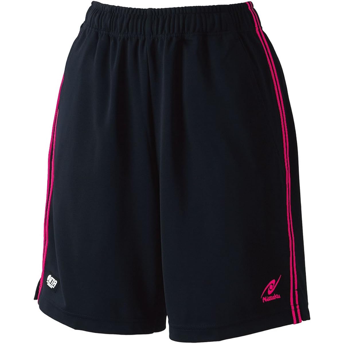 Nittaku Longe Shorts Black x Pink Line NW-2497 LO2