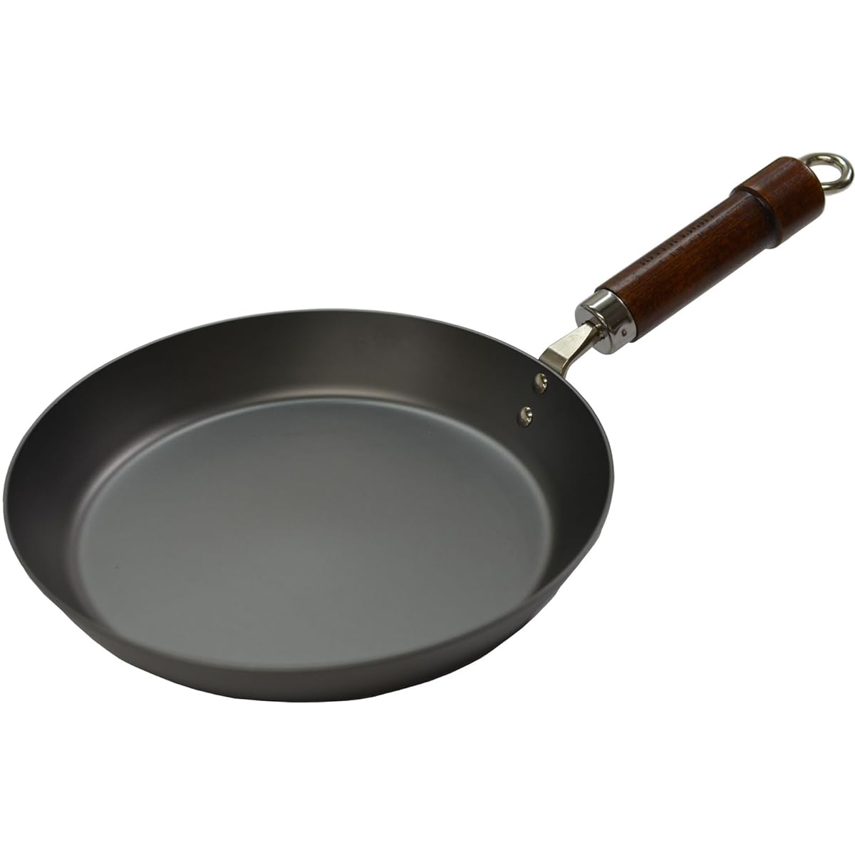 River Light Goku Japan Urushi Iron Thick Plate Frying Pan 24cm Iron Nitride Nitriding Compatible with IH Rust Resistant Made in Japan KU2324