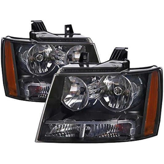 Perde Black Housing Halogen Headlight Chevois Avarantic Subarban 1500 2500 Taho Left Driver and Right Assistant Head Lamp