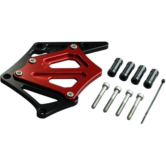 POSH Motorcycle Supplies Sprocket Cover Black/Red CB400SF V-TECH2/3 CB400SB (SUPER BOL D'OR) 051201-26