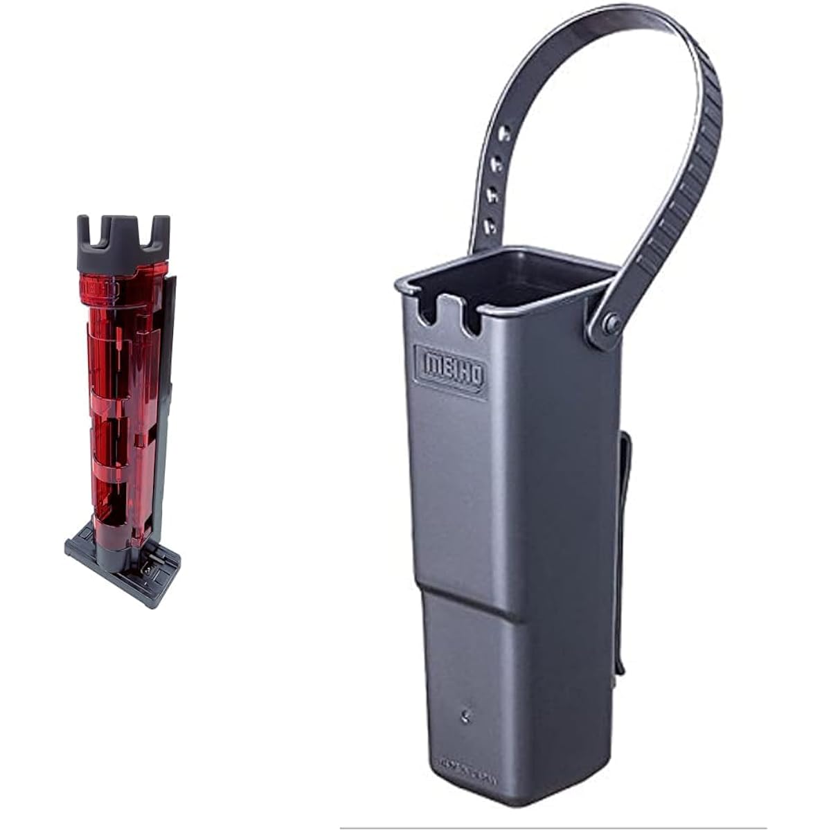 [Set purchase] MEIHO Rod Stand BM-250 Light Clear Red x Black + MEIHO Lure Holder BM Black.