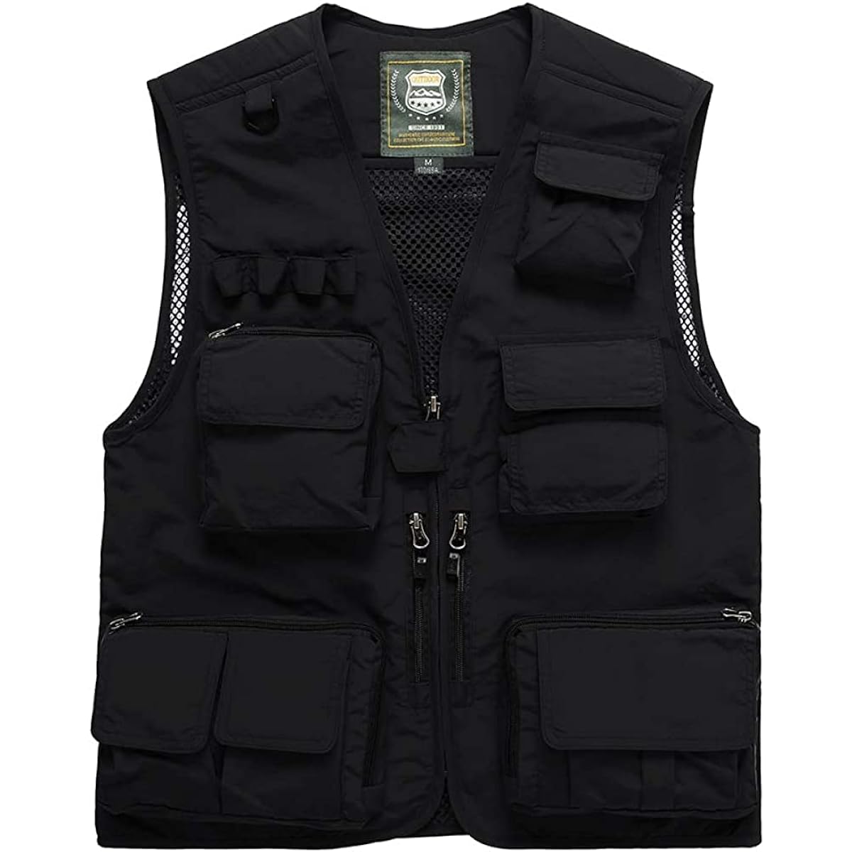MANATSULIFE Men's Mesh Vest for Photographers Fishing Work Multi-pocket Ventilation Outdoor Large Size 7898