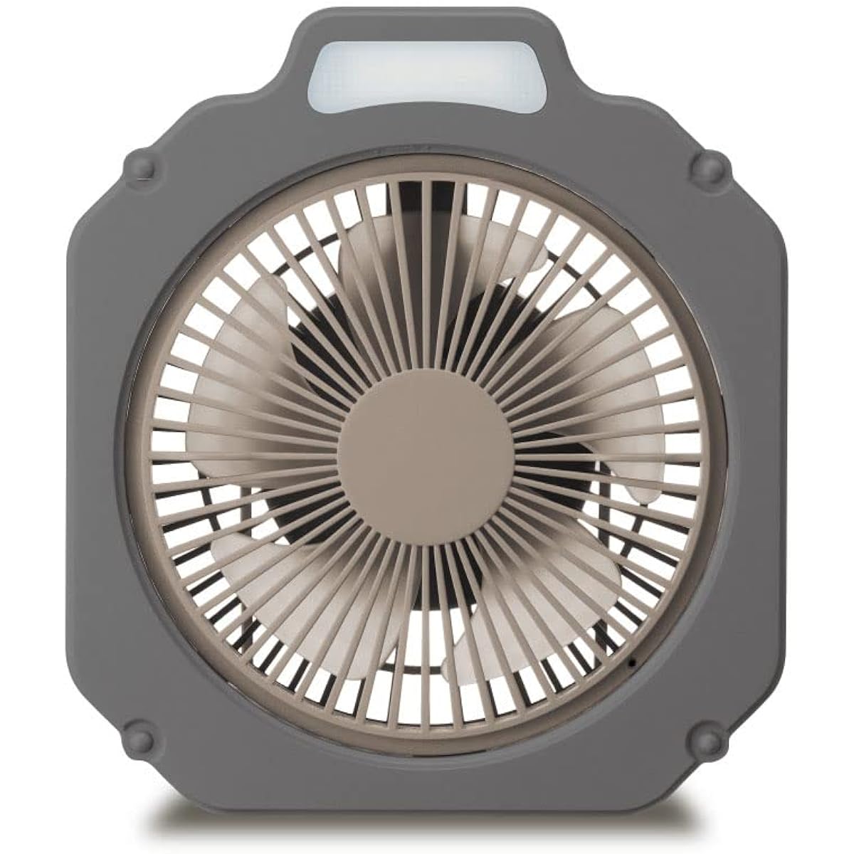 [Perfect for Outdoors] Doshisha WindGEAR Fan for Outdoors, 14 cm, LED light included, Waterproof (IPX4), Compatible with 2 power sources (rechargeable/USB power), 3 airflow levels, Storage bag included, Black
