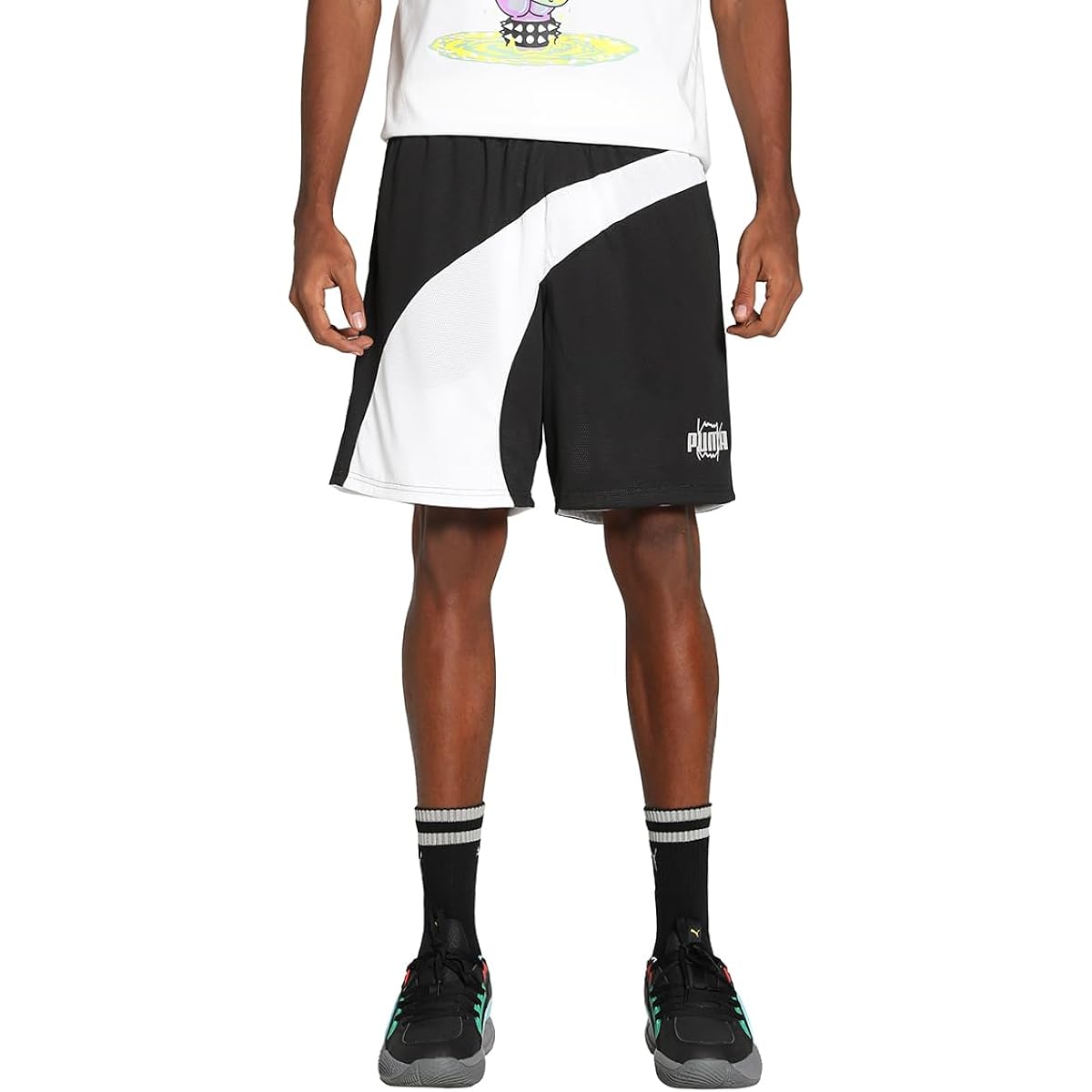 [PUMA] Basketball Moisture Absorbent Quick Drying Shorts Flare Shorts 530491 Men's