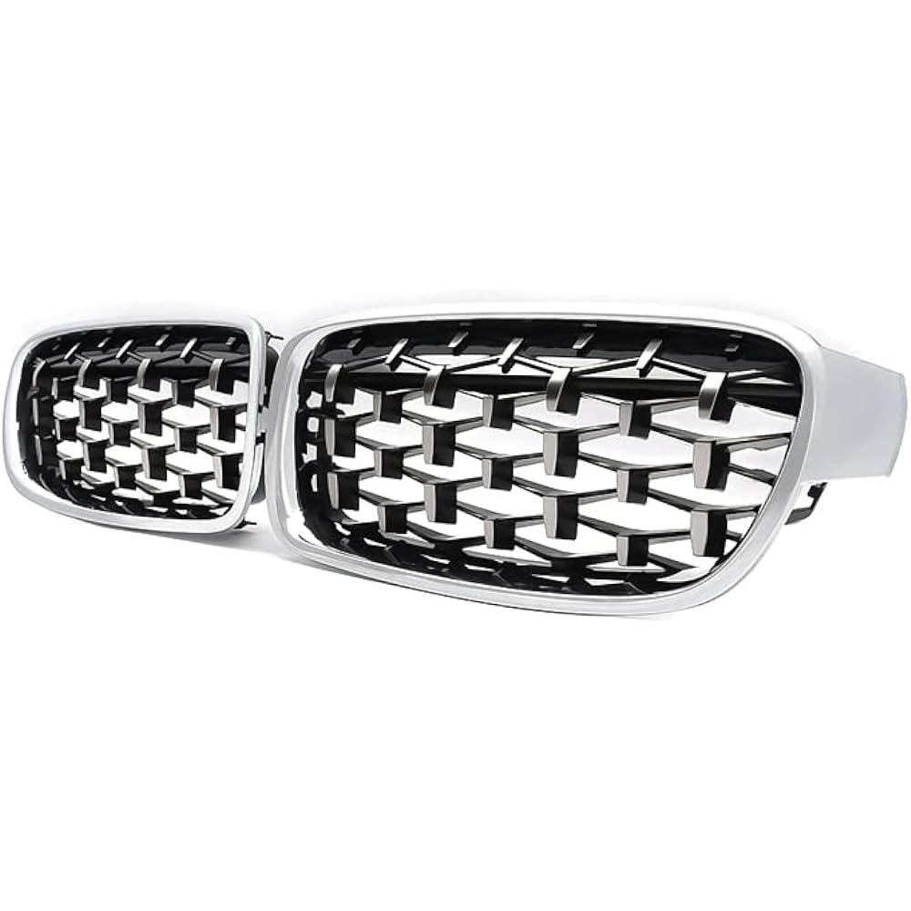 Compatible with BMW 3 Series F30 F31 Grille Diamond Grille Early Late All Years Compatible Left and Right Set Front Grill Grille Cover Custom Parts Accessories