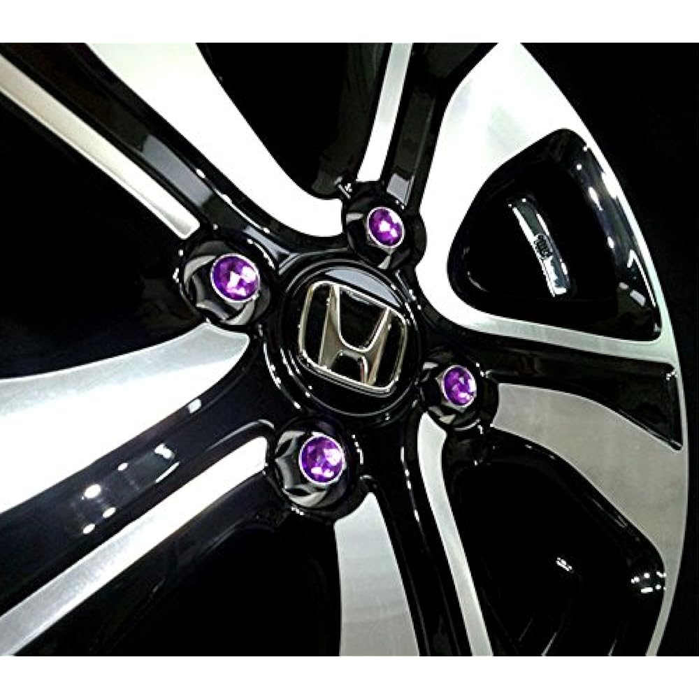 Mick Co., Ltd.'s custom nut acrylic stone specification M12 x P1.5 spherical seat 12R (for Honda genuine aluminum wheels) Green 16 pieces width across flat conversion sleeve 1 piece set