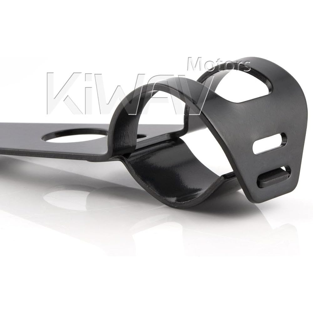 KiWAV Motorcycle Headlight Hardware Fork Clamp Black Steel 30-38mm 2 Pcs