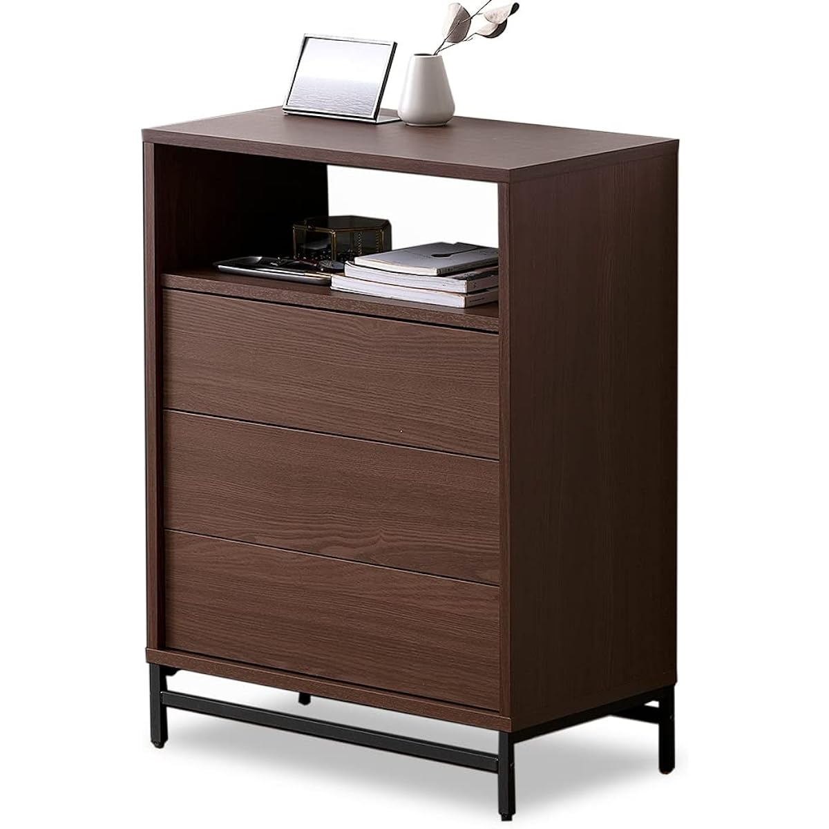 Iris Ohyama Unit Chest UCH-590 Walnut/Black