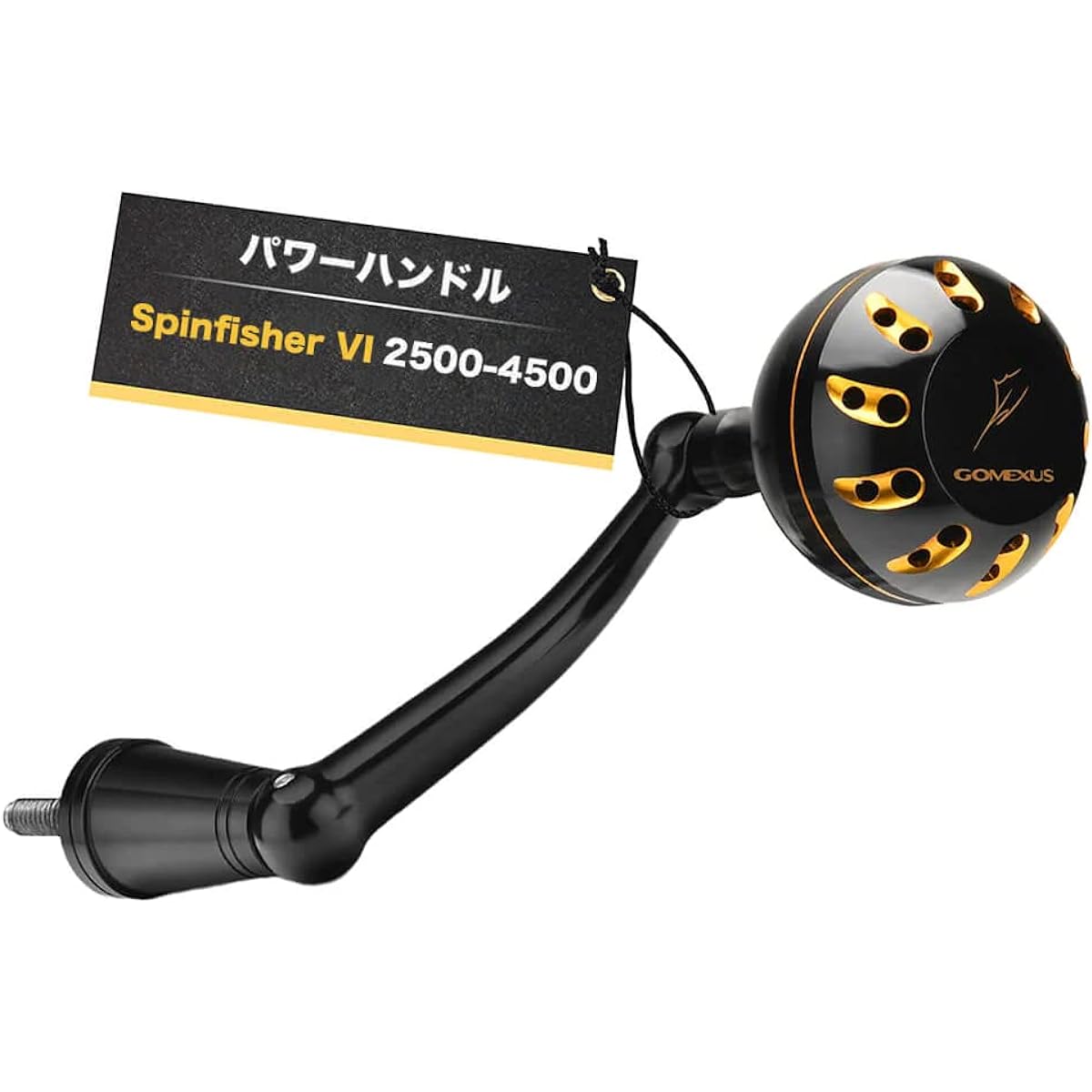 Gomexus Pen Handle LPB 65mm / 75mm / 92mm Power Handle with Knob for Spinning Saltwater Reel Penn Pen spinfisher vi/Slammer Custom Fishing Parts Aluminum Caulking Not Required