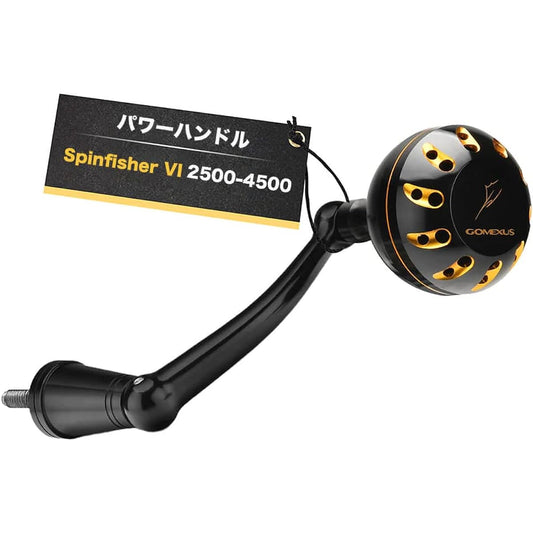 Gomexus Pen Handle LPB 65mm / 75mm / 92mm Power Handle with Knob for Spinning Saltwater Reel Penn Pen spinfisher vi/Slammer Custom Fishing Parts Aluminum Caulking Not Required