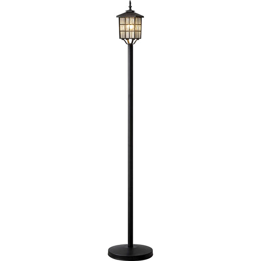 Takasho Solar Light Outdoor Light Classic Post Light Black Garden Light Indirect Lighting Waterproof Retro Light Aluminum, Stainless Steel, Glass, ABS Resin LGS-123