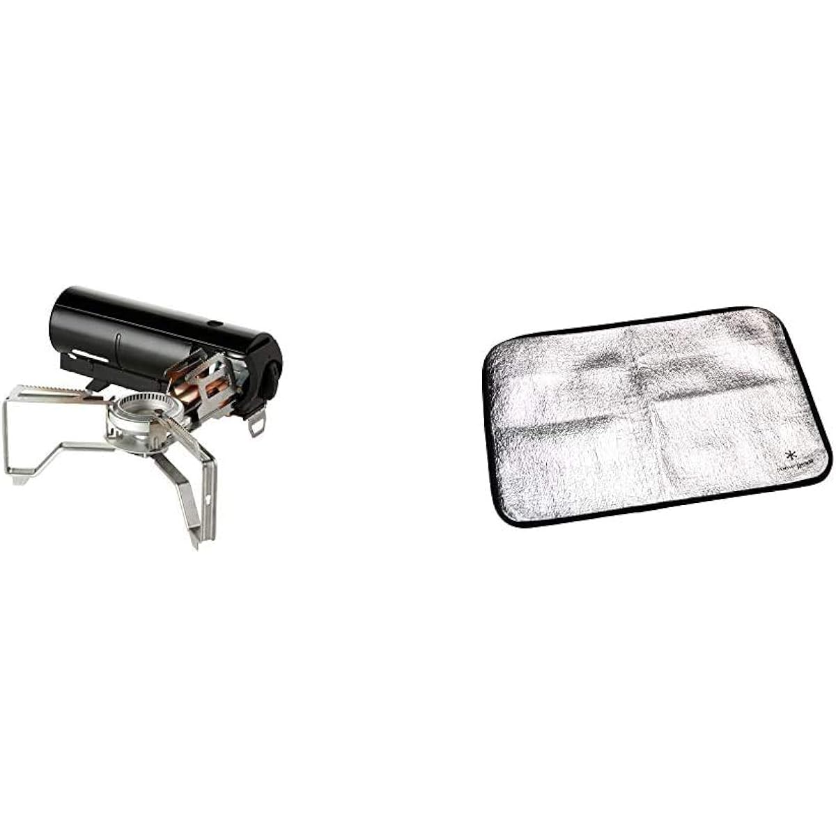 Snow Peak HOME&CAMP Burner Black GS-600BK & Burner Sheet L GP-006R [Set Purchase]