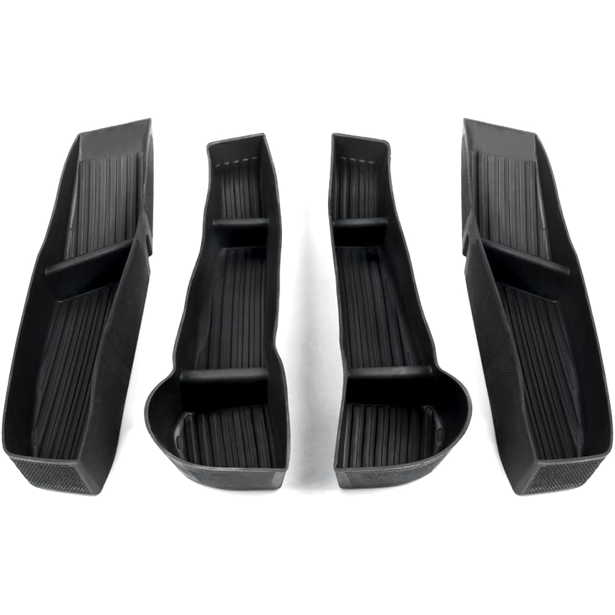 SHADEMAX For car Door Trei Organizer 2020 2021 2022 TESLA Model Y Accessory Car front and rear doorslot organizer door storage box TPE Materials Black 4 pieces