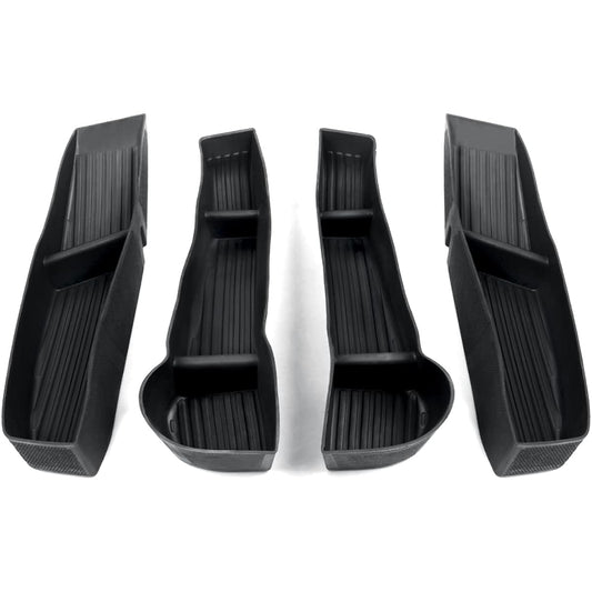 SHADEMAX For car Door Trei Organizer 2020 2021 2022 TESLA Model Y Accessory Car front and rear doorslot organizer door storage box TPE Materials Black 4 pieces