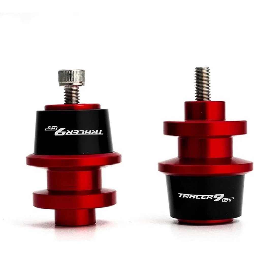 Motorcycle Swingarm Spool Motorcycle Accessories M6 Swingarm Spool Slider Stand Screw For TRACER 9 GT Tracer 9GT 2021 (Color: Red)