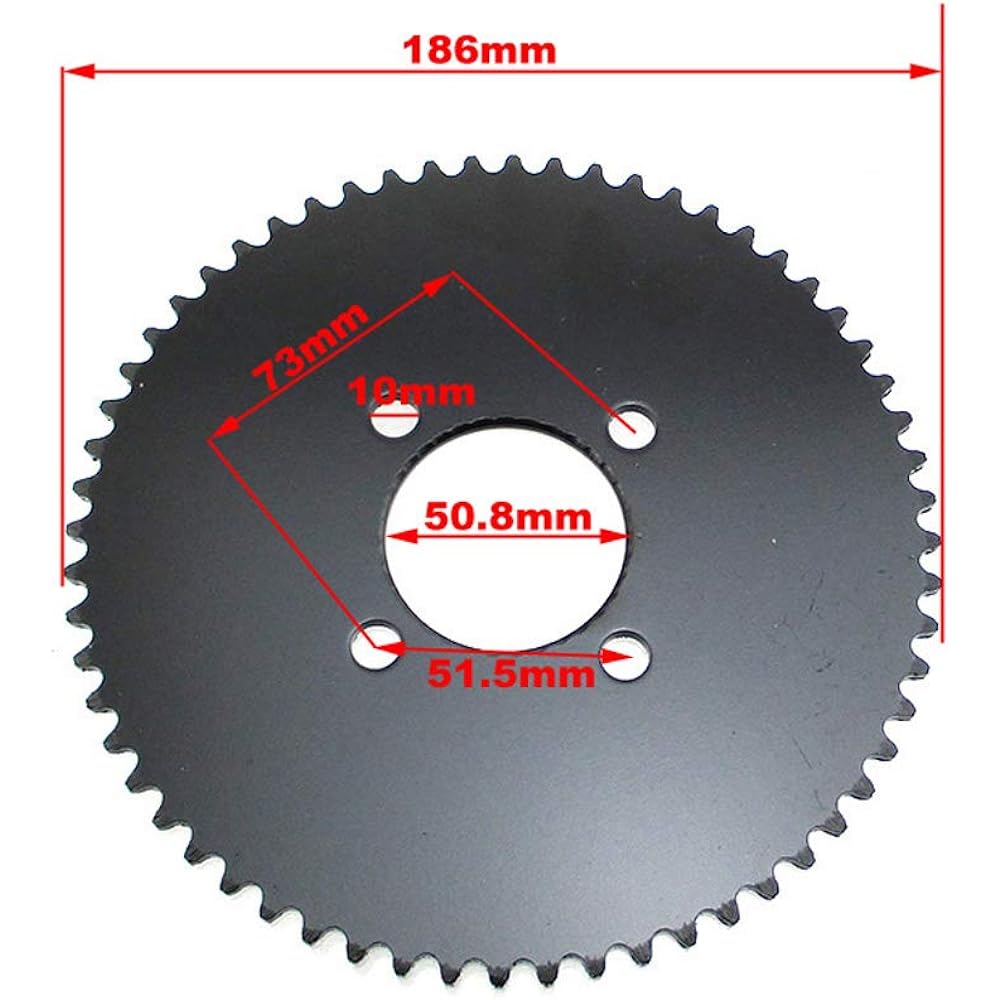 TC-MOTOR 60 teeth #35 Rear Sprocket Mini Bike GoCart Trike for ATV Quad