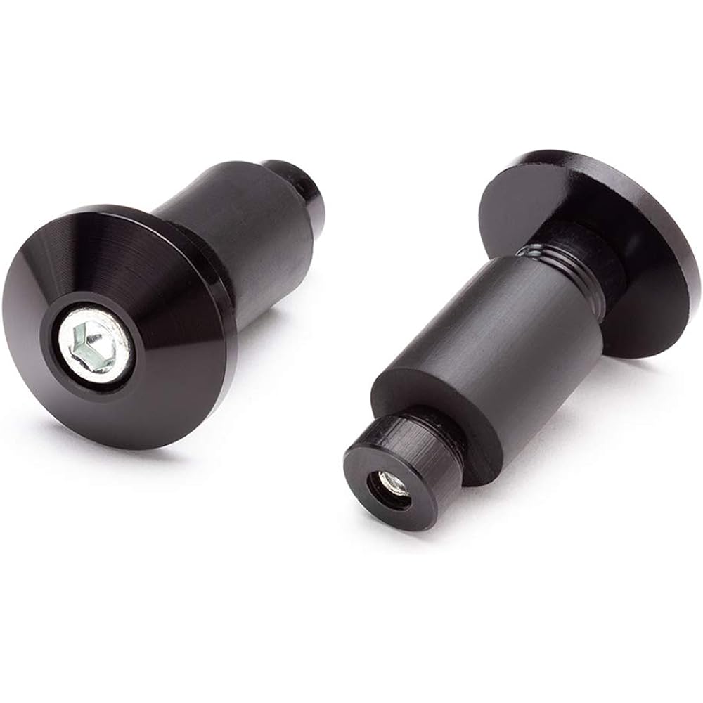 Auto Bibar End Wait CNC Billet Aluminum -Black 7/8 inch handlebar