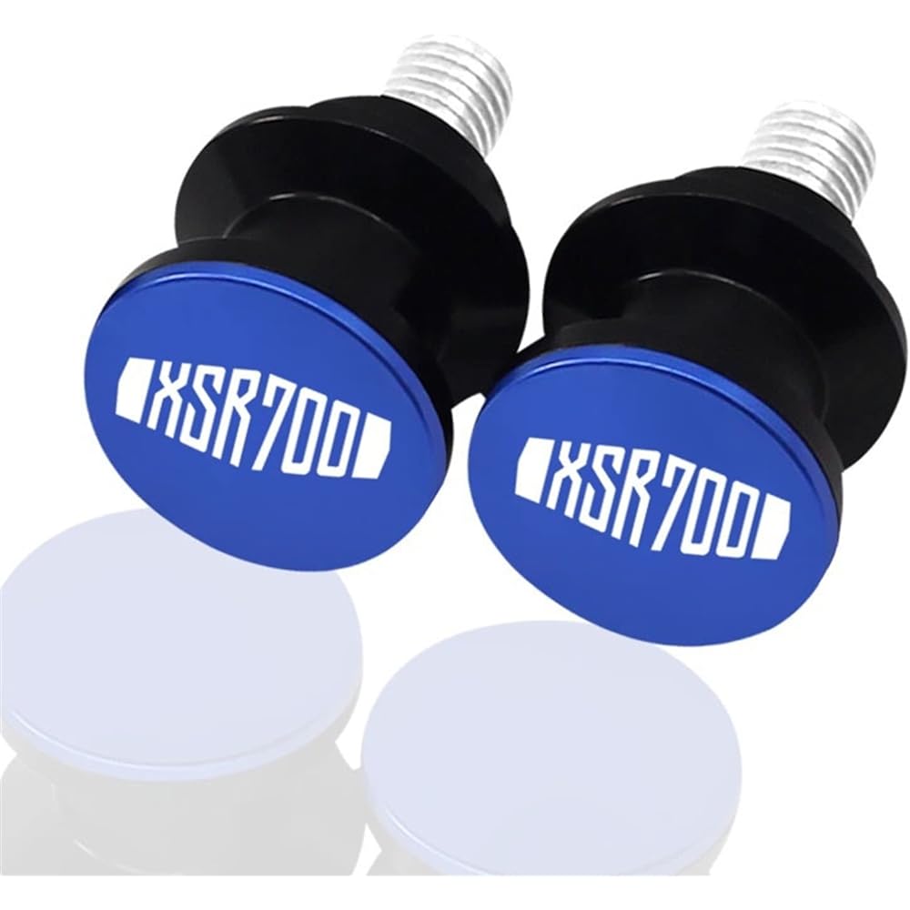 DEMUR Motorcycle Swingarm Spool M6 Stand Screw Accessories Yamaha XSR700 XSR900 XSR 700/900 Xsr700 Xsr900 2015-2021 Swingarm Slider Spool (Size : XSR700 Blue)