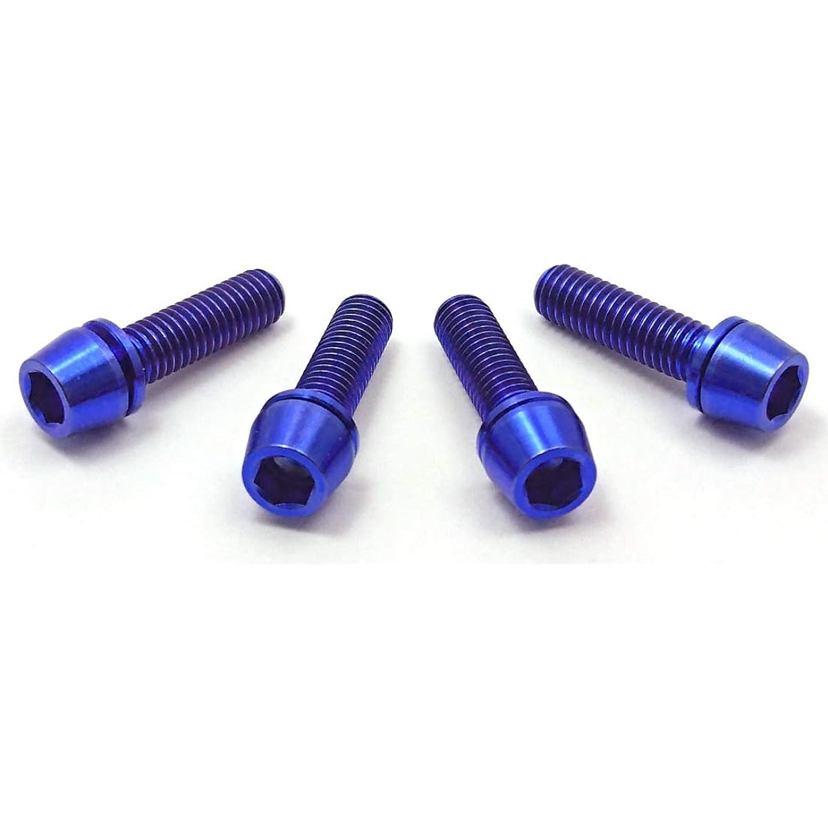 EGWORKS High Strength 64 Titanium Bolt ULTRA-Ti™ for Stem M5/18mm with Washer Sunset Blue (Set of 4)