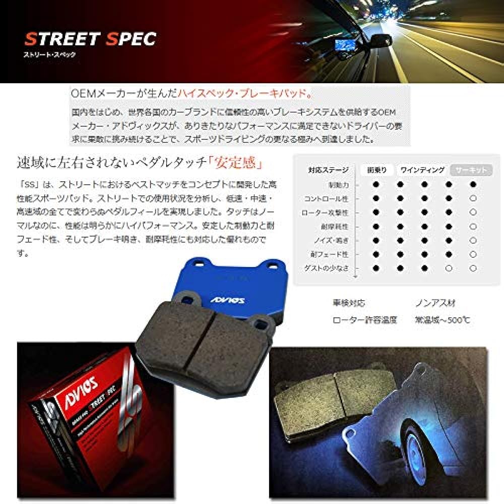 ADVICS Brake Pad for Brembo Rear SS691-S