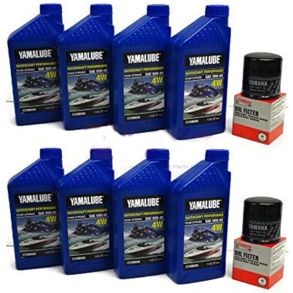 YAMAHA 24' Boat OEM Oil Change Kit Jet Boat 4W Yamalube 69J-13440-03-00 Filter for 2010+ AR240 SX240 HO/ 242 LIMITED/S/E Series/ 242X/ 212SS/ 212X