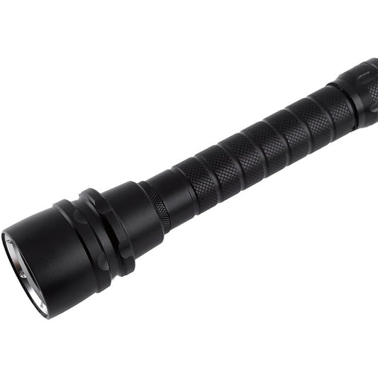 Underwater Torch Diving Scuba Light Flashlight LED 8000Lm 100m Underwater Waterproof 3*T6 Lightweight High Brightness with Rope Aluminum Alloy Black