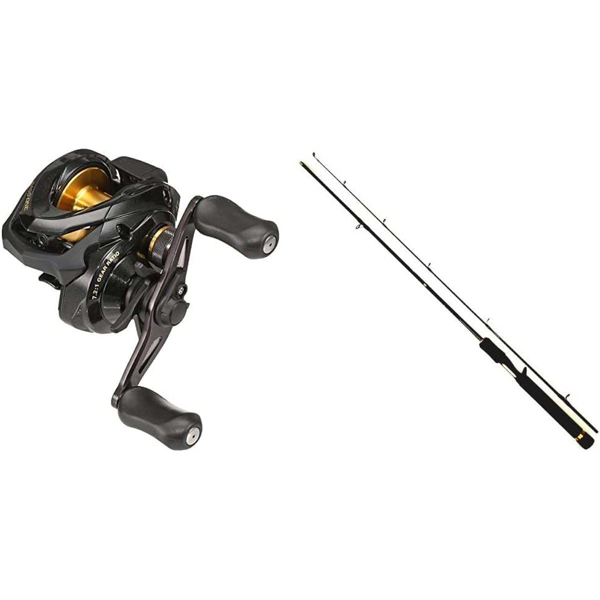 SHIMANO Bait Reel Double Axis 17 Bass One XT 151 Left Handle Bass Fishing Versatile & Bait Rod Lurematic B66ML Bass Fishing Rockfish Game [Set Purchase]