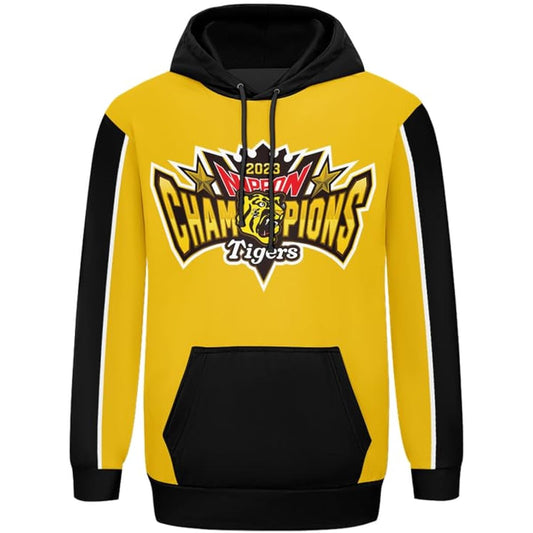 Salute to the tiger warriors! Hanshin Tigers champion hoodie with 38 colors to choose from and player name can be engraved with his hood!