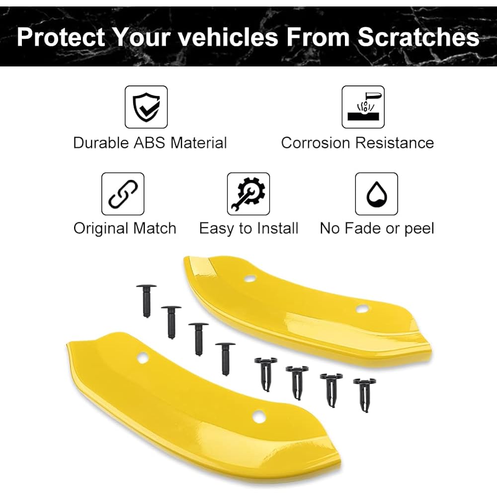 JDMON Front Sputter Bumper Lip Protector Exchange DODGE CHALLENGER HELLCAT WIDEBODY 2015-2021 (Yellow)