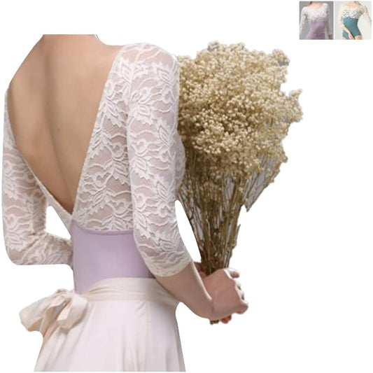ProDance Lace Long Sleeve 5 Colors Stylish Ballet Leotard Women's PLL018N