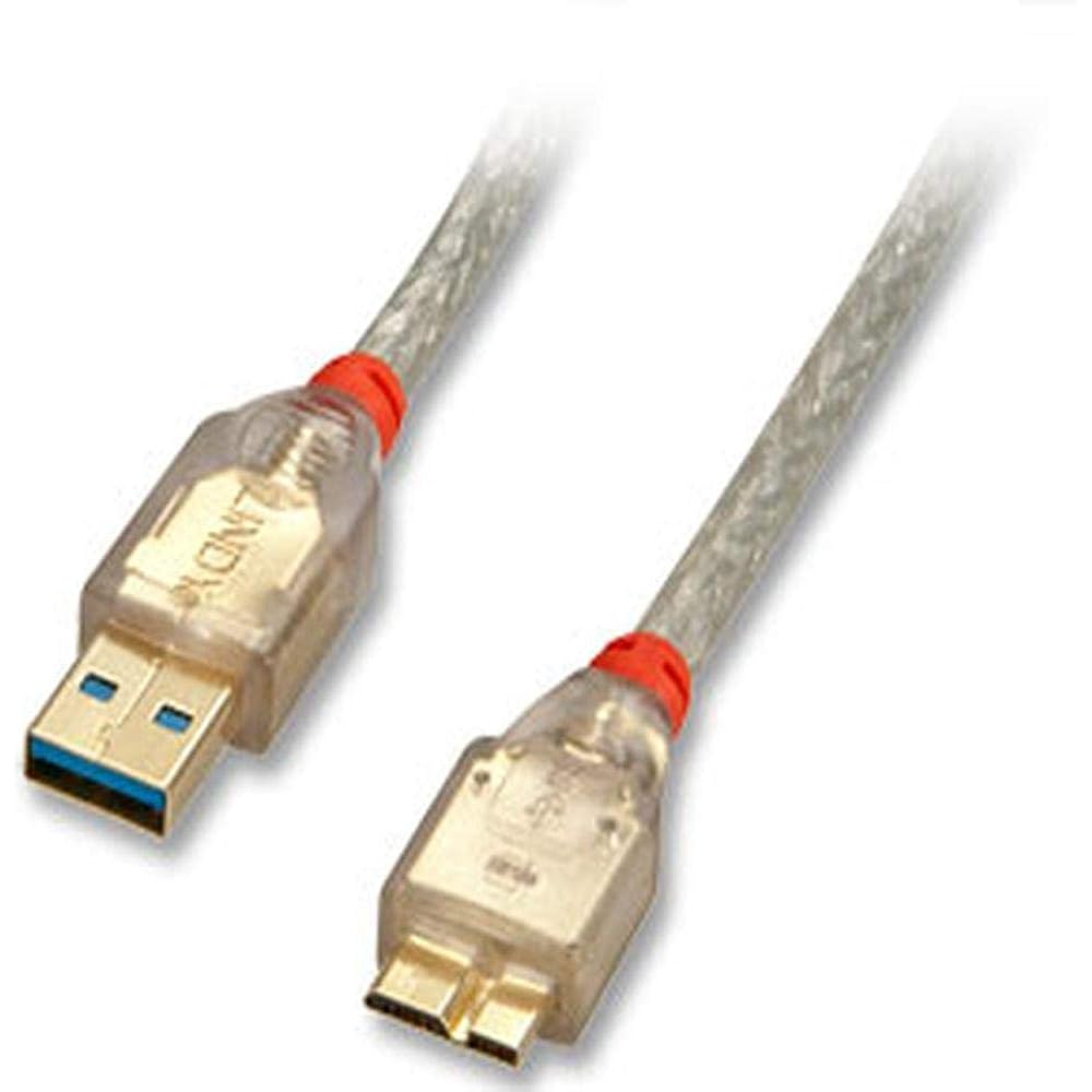 LINDY Premium USB3.0 Cable, TypeA Male/TypeB Micro Male, 3m (Model Number: 31863)