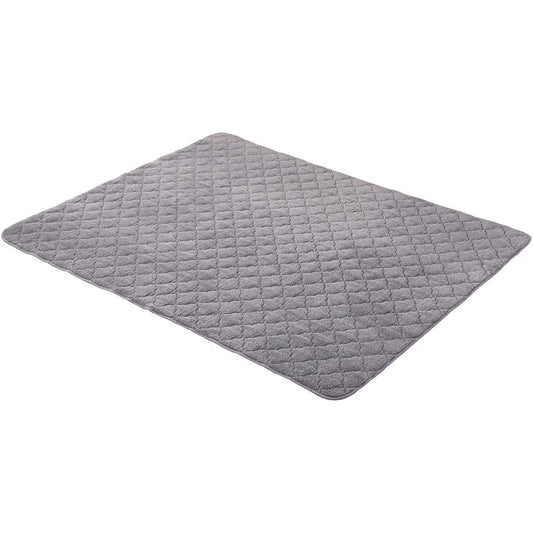 Comforea Kotatsu Futon, Quilted Rug, Long Hair, Flannel, Yarn Dyed, Washable, Non-slip, 130 x 185 cm, Rectangular, Light Black
