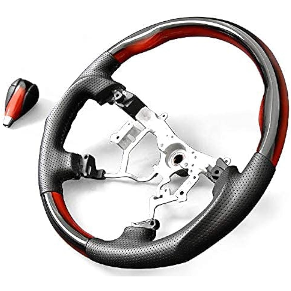 HELIOS Hiace 200 Series 4 Type 5 Type 6 Gun Grip Steering & Shift Knob Red x Black Gradient