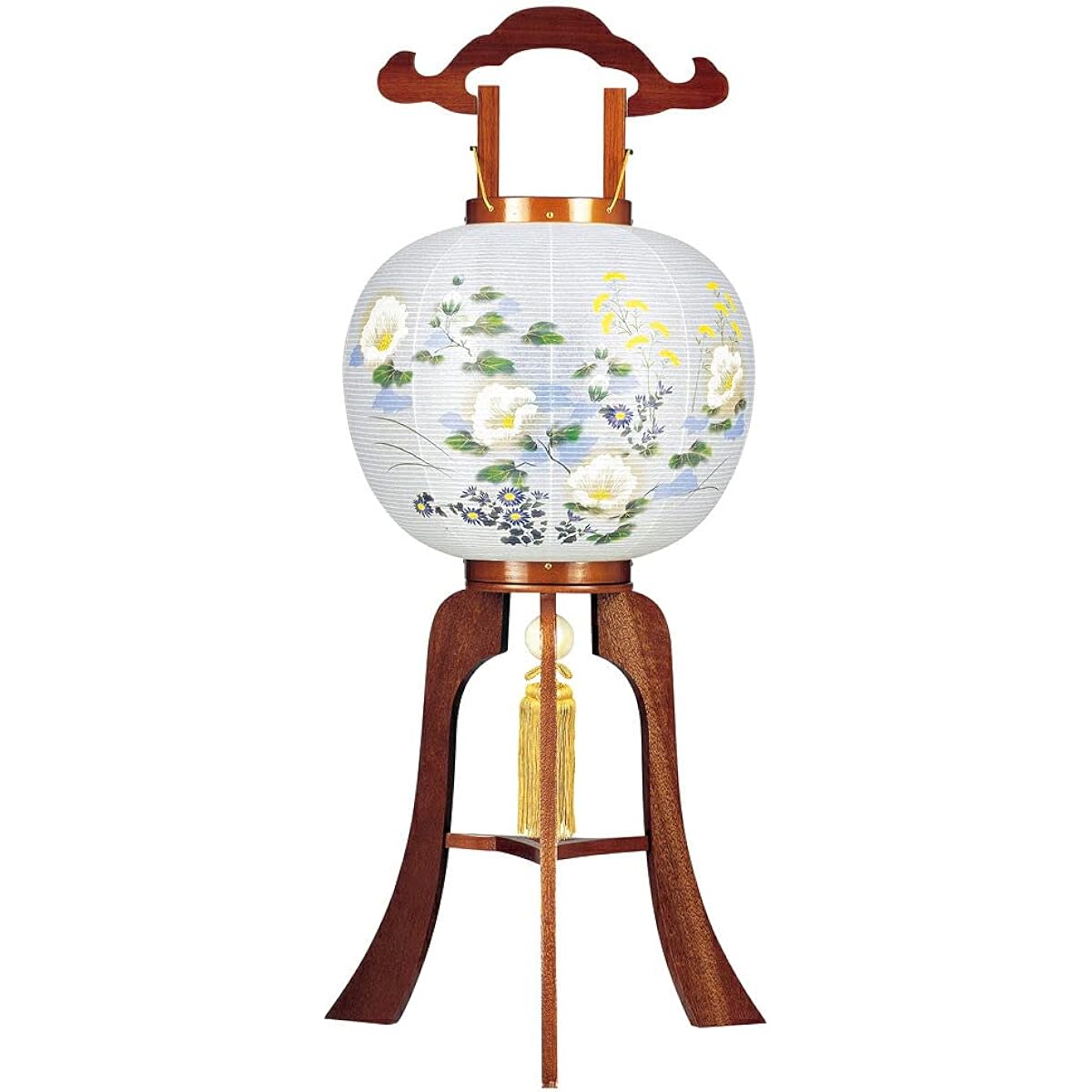 Kyoto Buddhist altar Hayashi Bon lantern Bon lantern [Precious wood craft lantern Shotoku No. 11 (with rotating light) Natural wood] Height 84cm Wooden hanging lantern [Kyoto Buddhist altar Hayashi cross set]
