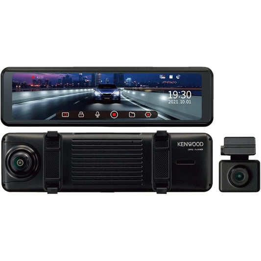 Kenwood Drive Recorder DRV-EM3700 Mirror Type Large Screen 10 Type Digital Mirror Equipped with IPS LCD Front and Rear High Sensitivity STARVIS CMOS Sensor Equipped with Full High Definition Recording Band Type Mounting Mira Recorder KENWOOD