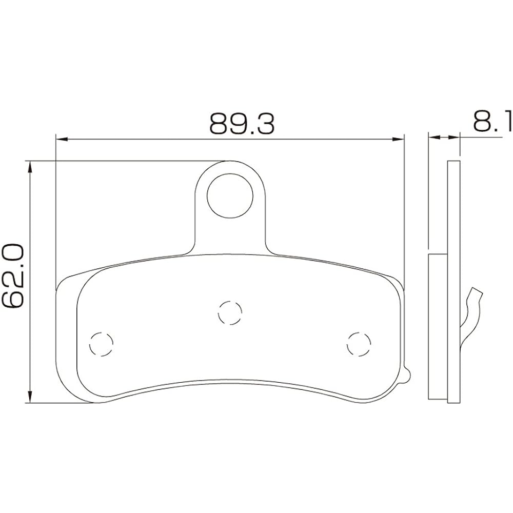 Daytona Motorcycle Brake Pad H-D Pad (Sintered Metal Pad) Dyna Super Glide (08-10) [FXD] Softail Standard (08-10) [FXST] Fat Boy (08-10) [FLSTF] etc. Front 76360 Through