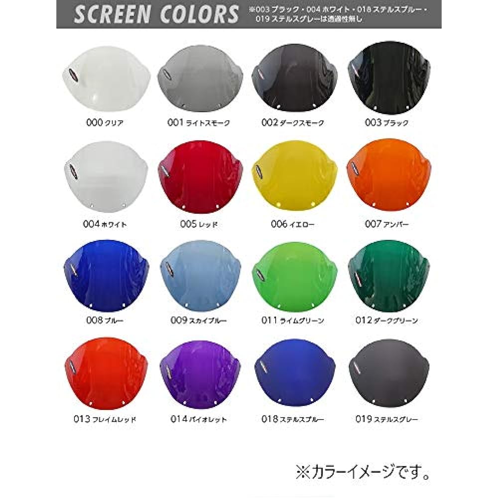 Powerbronze Headlight Lens Shield Z900RS (18-) Blue Acrylic Protective Sheet Film Cover 440-K089G-008