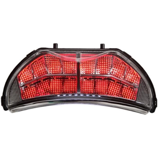 Sequential LED tail light integrated clear lens for 1999-2000 Honda CBR-600 F4 / 2004-2006 CBR-600 F4i