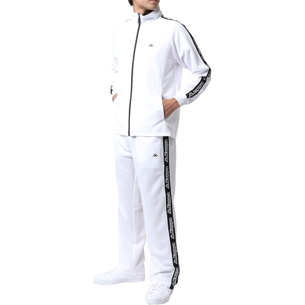 [Kappa] Running Wear Jersey Men's Top and Bottom Set M-6L Room Wear Sportswear Loungewear Setup