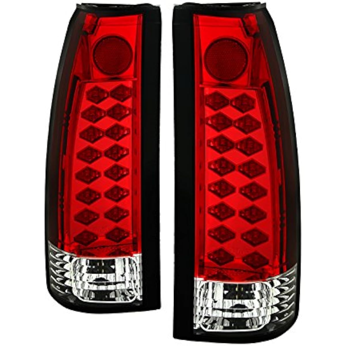 Euro LED Style Tail Light Chevrolet C KK 1500 2500 3500 88-98 Red Clear