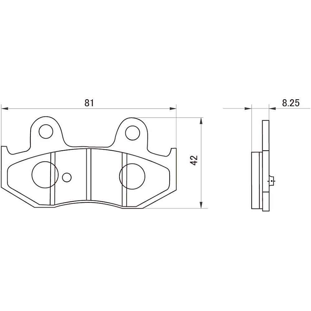 Daytona Motorcycle Brake Pad Red Pad (Semi Metal Pad) Skywave 400 (01-06) Skywave 250/SS (01-06) Spacey 125 (07) etc. 79835 Serial No.: 51