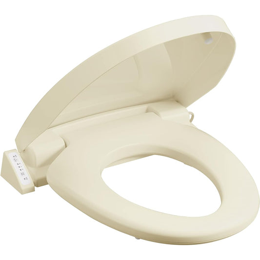 SANEI Heated Toilet Seat, Round Front Type, Soft Closure, 3 Levels of Temperature Adjustment, Energy Saving, Easy Installation, Ivory PW9042-I